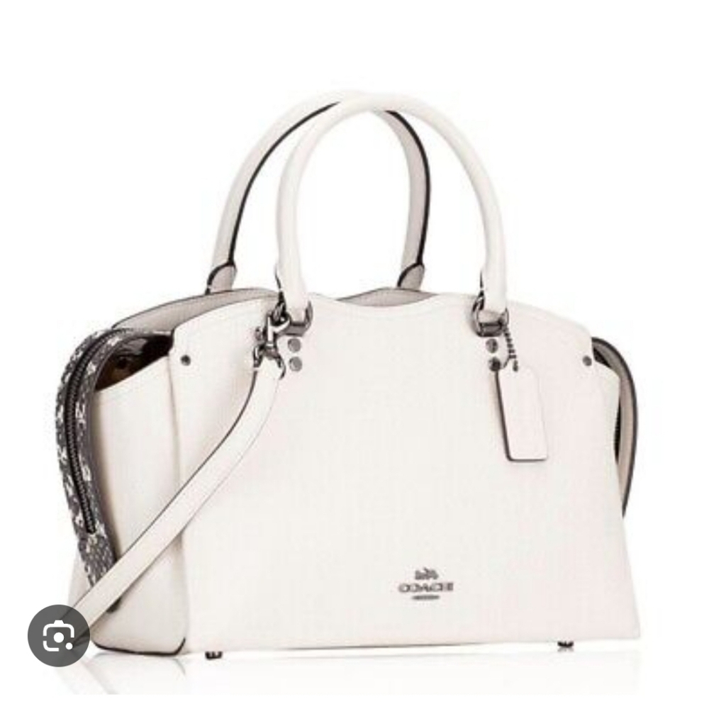 Coach Drew Satchel With Snakeskin Detail F67710 New in packaging!